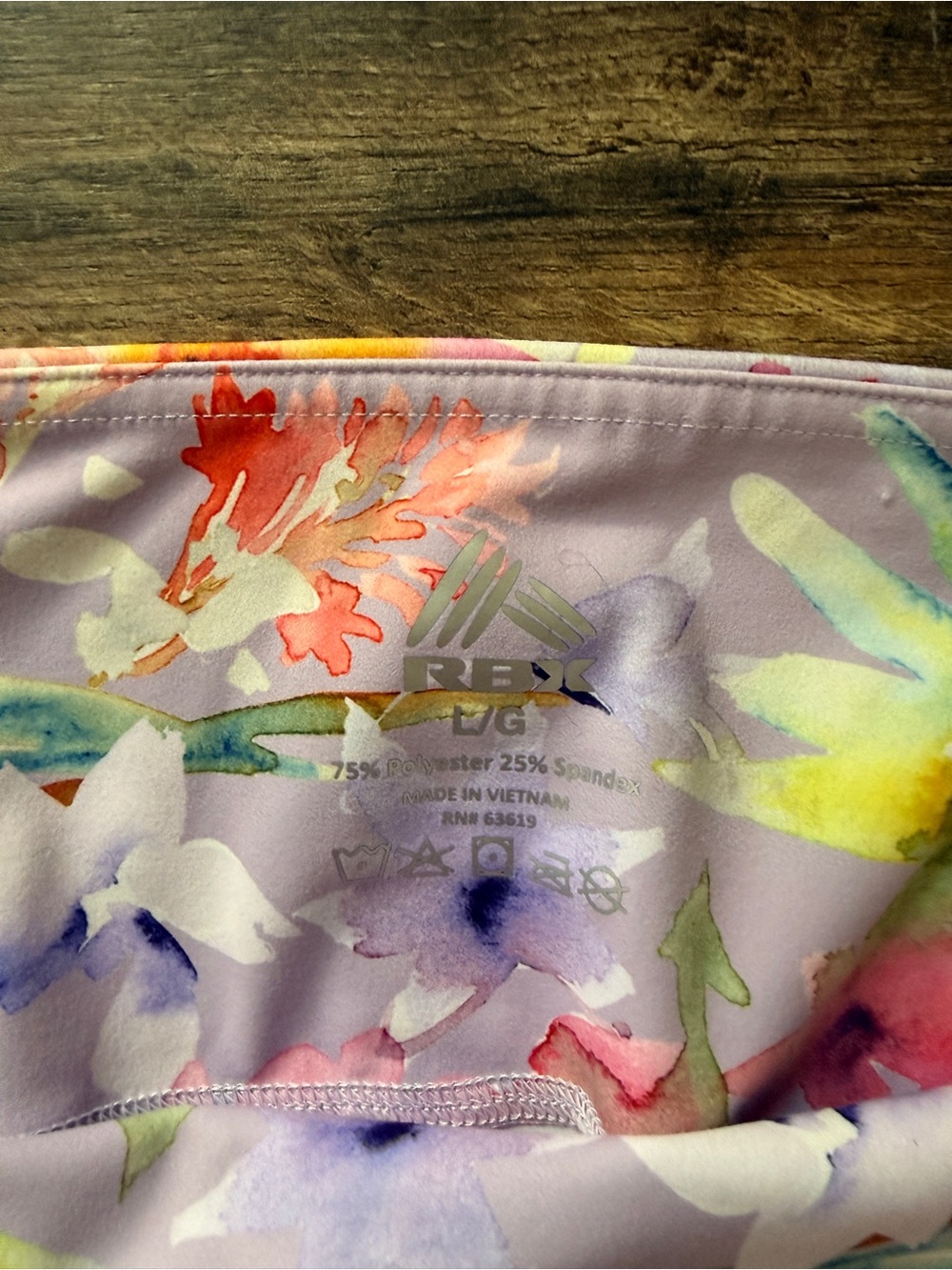 RBX Pastel Floral Watercolor Leggings - Picture 2 of 2